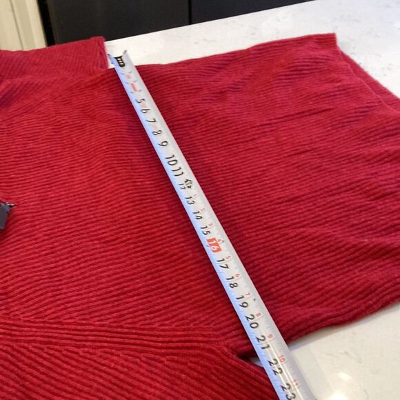 Banana republic Italian yarn thick ribbed half zip collared red sweater size l - Picture 10 of 14
